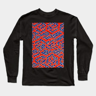 African Print Pattern Long Sleeve T-Shirt